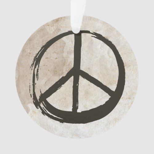 Peace Symbol Hippie Love 1960s Sign Mud Soiled Ornament