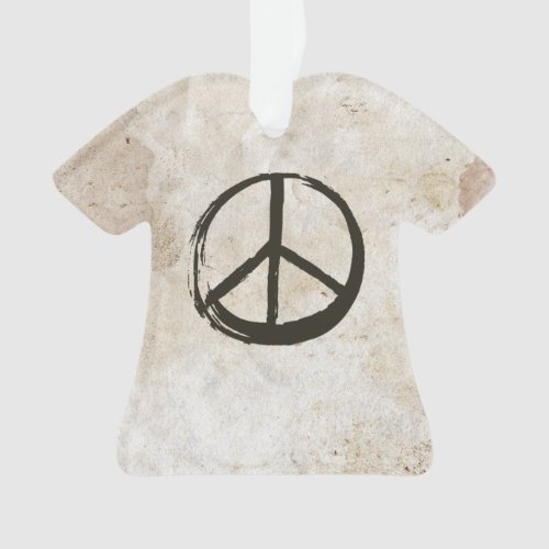 Peace Symbol Hippie Love 1960s Sign Mud Soiled Ornament