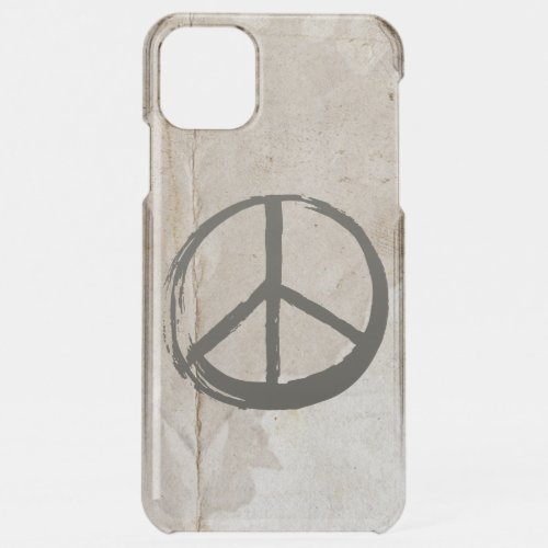 Peace Symbol Hippie Love 1960s Sign Mud Soiled iPhone 11 Pro Max Case