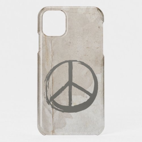 Peace Symbol Hippie Love 1960s Sign Mud Soiled iPhone 11 Case