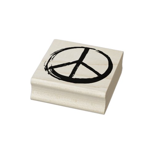 Peace Symbol Hippie Love No War 1960s Sign Rubber Stamp