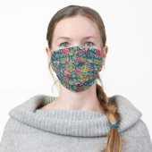 Peace Symbol Hipster Pacifism Sign Adult Cloth Face Mask (Worn)