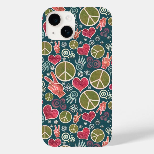 Peace Symbol Hipster Pacifism Sign Case-Mate iPhone Case (Back)