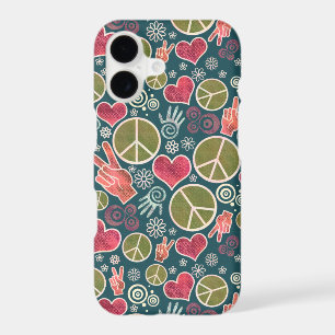 Peace Symbol Hipster Pacifism Sign Design iPhone 17 Case