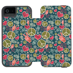Peace Symbol Hipster Pacifism Sign Design Wallet Case For iPhone SE/5/5s