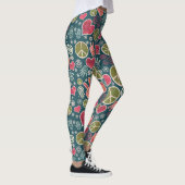 Peace Symbol Hipster Pacifism Sign Design Leggings (Right)