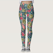 Peace Symbol Hipster Pacifism Sign Design Leggings (Front)