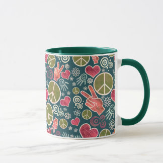 Peace Symbol Hipster Pacifism Sign Design Mug