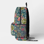 Peace Symbol Hipster Pacifism Sign Design Printed Backpack (Right)