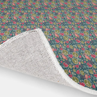 Peace Symbol Hipster Pacifism Sign Design Rug