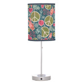 Peace Symbol Hipster Pacifism Sign Design Table Lamp (Back)
