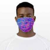 Peace Symbol Hipster Pacifism Sign Pink Adult Cloth Face Mask (Worn)