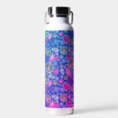 Peace Symbol Hipster Pacifism Sign Pink Water Bottle (Front)