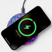 Peace Symbol Hipster Pacifism Sign Pink Wireless Charger (Phone)