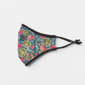 Peace Symbol Hipster Pacifism Sign Premium Face Mask (Left)