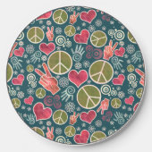 Peace Symbol Hipster Pacifism Sign Wireless Charger (Front)