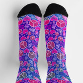 Peace Symbol Hipster Pacifism Signs Socks (Top)