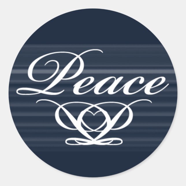 Peace Symbol Holiday Christmas Envelope Stickers (Front)
