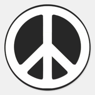 Peace Symbol in Pink! Classic Round Sticker