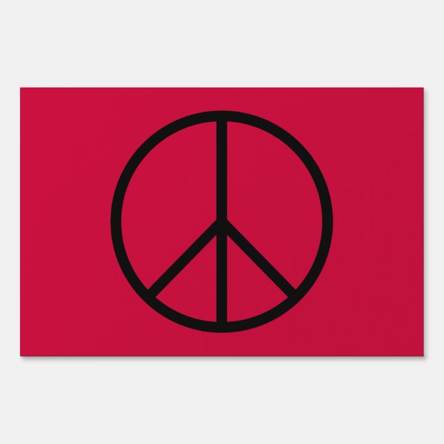 Peace Symbol Large Yard Sign (Front)