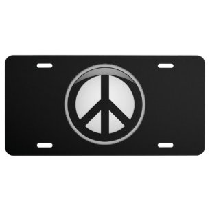 Peace symbol license plate