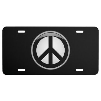Peace Symbol License Plate by harcordvalleyranch at Zazzle