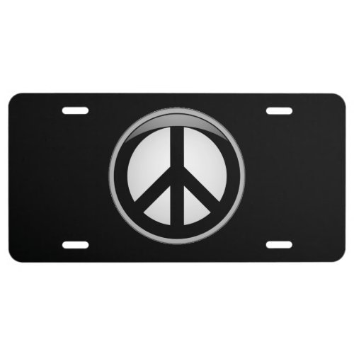Peace symbol license plate