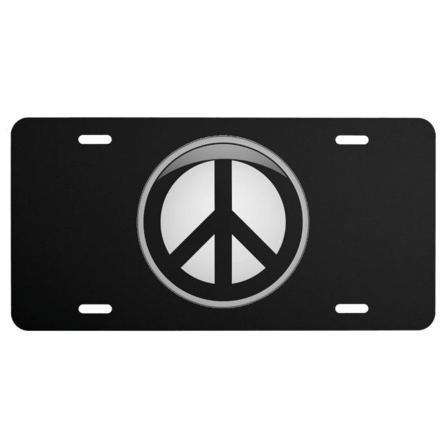 Peace symbol license plate (Front)