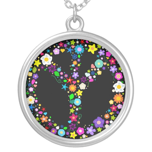 Peace Symbol Necklace - Upside Down (Front)