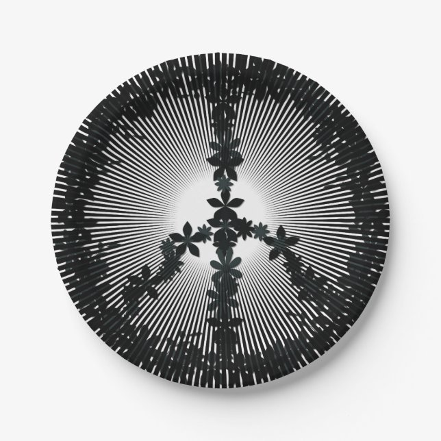 Peace symbol paper plates (Front)
