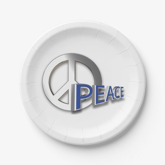Peace symbol paper plates (Front)