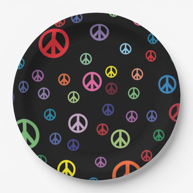 Peace Symbol Paper Plates (Front)