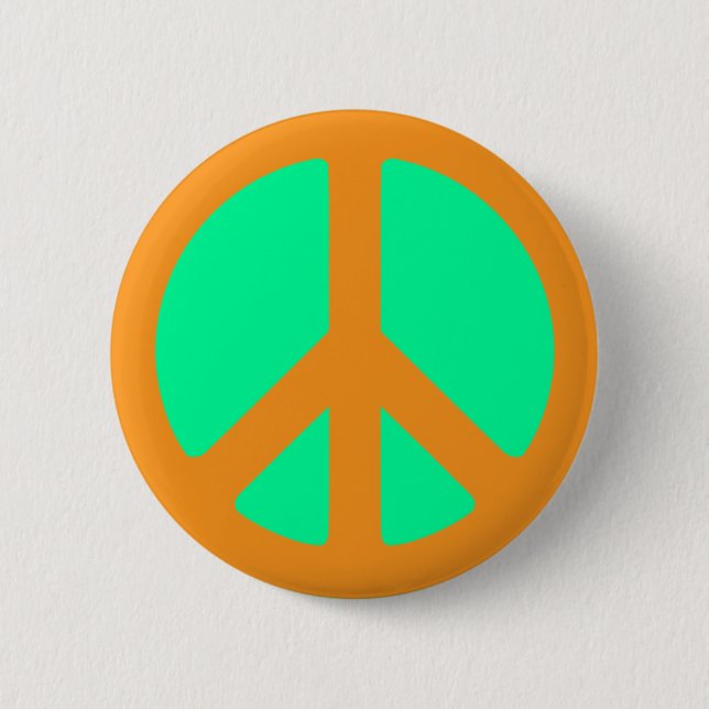 Peace Symbol Pinback Button (Front)