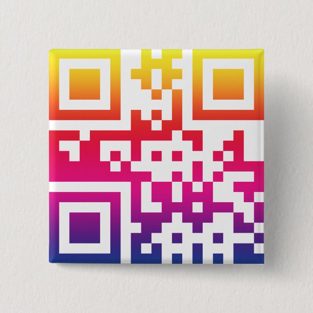 Peace ☮ Symbol -- QR Code Button (Front)