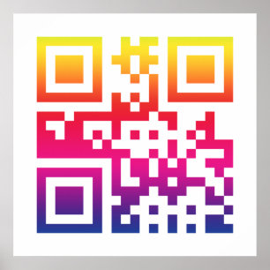 Peace ☮ Symbol -- QR Code Poster