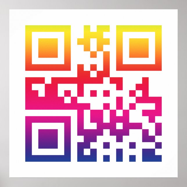 Peace ☮ Symbol -- QR Code Poster (Front)