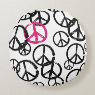 Peace symbol round pillow
