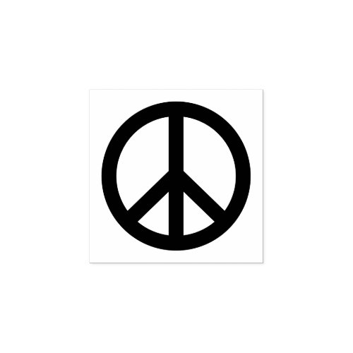 Peace symbol rubber stamp