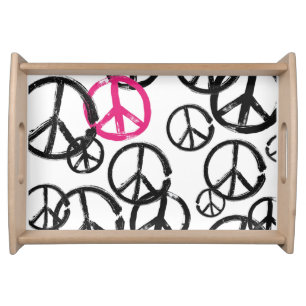 Peace symbol serving tray