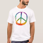 Peace Symbol Sign - 1960s No War Hippie Tie-dye T-shirt at Zazzle