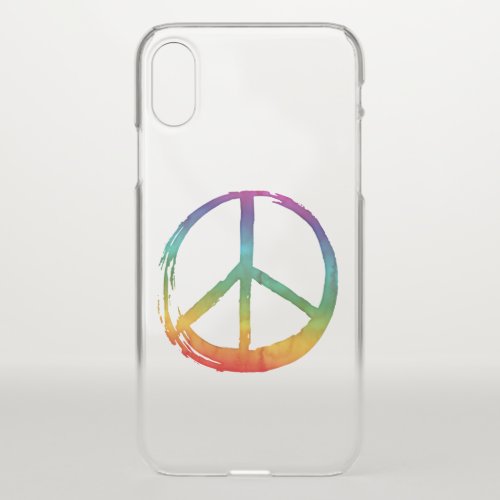 PEACE Symbol sign _ 60s No War Hippie Tie_Dye iPhone X Case