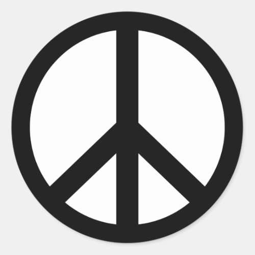 Peace Symbol Sign Classic Round Sticker