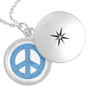Peace Symbol Silver Plated Necklace