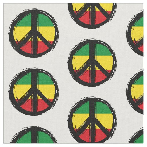 Peace Symbol with Reaggae Fabric