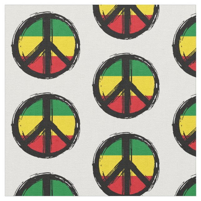 Peace Symbol with Reaggae Fabric (Close Up)
