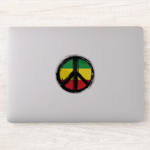 Peace Symbol with reaggae style Sticker