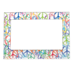 Peace Symbols Art Magnetic Photo Frame