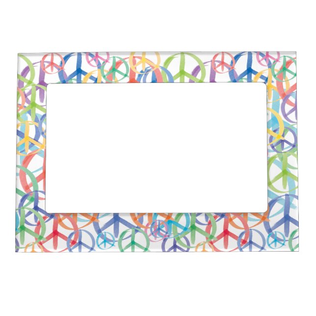 Peace Symbols Art Magnetic Photo Frame (Front)