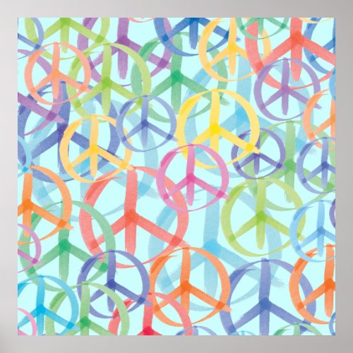 Peace Symbols Art Poster