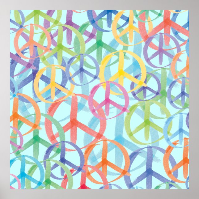 Peace Symbols Art Poster (Front)